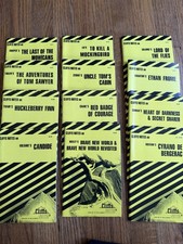 Lot of 11 Vintage Cliffs Notes Classic Lit Study Guides Mockingbird Lord Flies picture