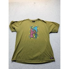 Vintage JanSport T-Shirt XL Olive Green Kokopelli Graphic Made in USA Retro Tee picture