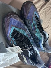 adidas Barricade M Men's Tennis Shoes US 9 Medium Black Blue Purple Teal picture