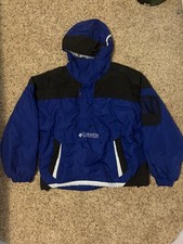 VTG Columbia Sport Parka Jacket/Pullover Hooded ANORAK Men’s LARGE BLUE picture