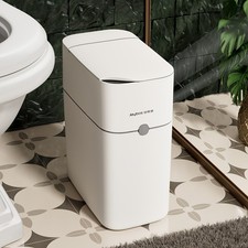 Joybos Bathroom Trash Can With Toilet Brush,White Trash Bin Suitable For Toilets picture