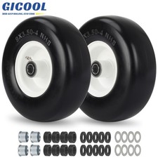 GICOOL 2-Pack 9x3.50-4 Flat Free Tire and Wheel for Zero Turn Lawn Mowers picture