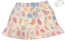 NWT Gymboree Girls Size 6 Poplin Easter Egg Bunny Ruffle Skort New picture