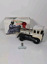 1970s Old Shop Stock Silver Locomotive | Wind Up Spark With Key | Hong Kong picture
