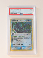 2006 Pokemon Holon Phantoms EX PSA 1 Rayquaza #16 Holo FRESH GRADE SLAB picture