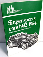 Singer Sports Cars 1933-1954 Including Tourers and Roadsters Brooklands Books VG picture