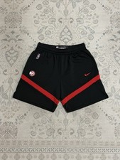 Team Issued Nike NBA Atlanta Hawks Practice Shorts Black Red Size Large picture