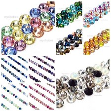 144 Mixed Colors Swarovski 2058/2088 Crystal Flatbacks (Pick your Size & Color) picture