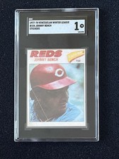 1977-78 Venezuelan Winter League #154 Johnny Bench Sticker - SGC 1 picture