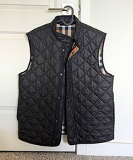 Burberry Men's Quilted Vest Black Size S picture