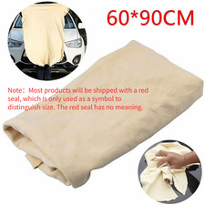 Natural Chamois Leather Car Drying Towel Shammy Cleaning Cloth Absorbent 60x90cm picture