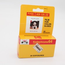 NIB Vtg Kodak Kodachrome 64 KR 126-20 Slide Film UNOPENED Box Process By 06/1982 picture