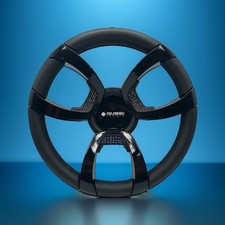 La Corte Boat Steering Wheel Black Gloss Inserts | Gussi Italia Logo picture