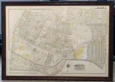 Historic Brighton City of Boston Mass Ward 26 Map Plate 1 Framed 35