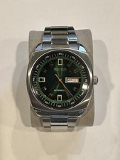 Seiko Recraft SNKM97 Automatic Green Dial Stainless Steel Day Date Men's Watch picture