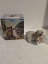 Vintage  Stone Critter Hippo Figerine With Box picture