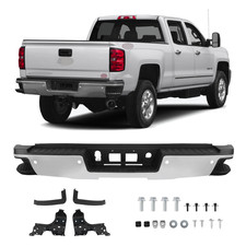 For Silverado Sierra 2500 3500HD 2015-2019 Chrome Rear Bumper Assembly W/Park picture
