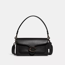 COACH CH857 Tabby Shoulder Bag 26 Polished Pebble Leather Black Outlet New picture