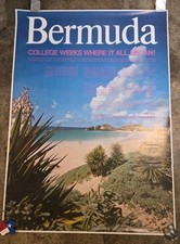 Vintage 1972 Bermuda Island College Weeks Travel Advertising Poster-40