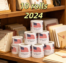 10 Roll Of 100 2024 U.S. Flag First Class US Postage Stamps 1000PCS New-- picture