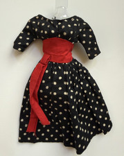 Vintage Barbie Let's Dance Swinging Easy Clone Premier? Dress Black & Red, picture