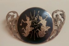 Vintage Made in Siam Sterling Silver Brooch Thai Dancer Pin  picture