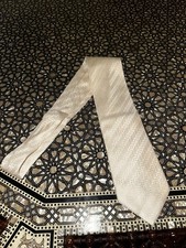 stefano ricci tie White Silk Fabric Made In Italy picture