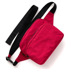 Baggu Fanny Pack or Crossbody Bag, 2 zipper compartments, Cherry Red picture