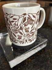 Vintage 1978 Taylor & Ng The Birds & The Bees Mug Cup Glossy Brown & Cream EUC picture