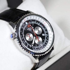 Swiss Alpine Military Black Dial Stainless Steel Chronograph Watch 7078.9537 picture
