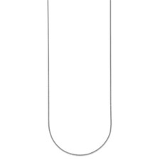 Herco 1.1mm Spiga 18 Inch Chain Necklace 14k White Gold Rhodium-Plated Solid picture