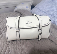 Coach Bridget Flap Shoulder Bag White Pebble Leather CDB04 picture