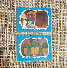 Vintage 1989 Topps TMNT Sticker Cards Lot of 2 #6 & #10 Baxter Stockman Retro picture