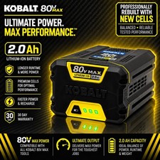 Genuine Kobalt 80V Max Lithium Ion 2.0Ah Battery KB 280-06 Rebuilt/Refurbished picture