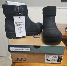 JBU by Jambu Womens Karissa Encore Black Zipper Water Resistant Booties 7m picture