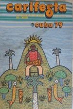 CUBAN ART MANUEL MENDIVE ORIGINAL POSTER CARIFESTA 1979 29x20 INCHES picture