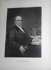 Daniel Webster - steel engraving - 1873 - Duyckinck Portrait Gallery picture