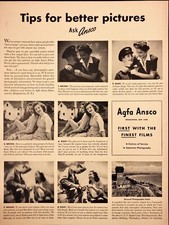 1942 Agfa Ansco Film Tips For Better Pictures WWII Vintage Print Ad picture