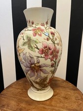 Zsolnay Chinoiserie Vase Hungary Pottery Vintage Large picture