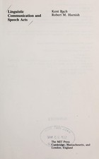 Linguistic Communication and Speech Acts Kent, Harnish, Robert M. picture