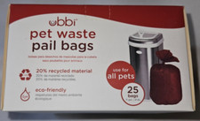 UBBI Pet Waste Pail Bags NIB - 20% Recycled Material - Dog/Cat/Rabbit/Hampster picture