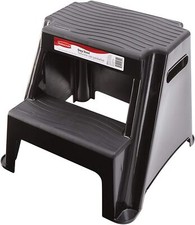 2-Step Molded Plastic Step Stool, with Slip Resistant Treads and Non-Slip Feet picture