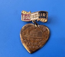 Vintage 1919 Evansville Indiana CENTENNIAL Expo Metal Broach Pin Souvenir picture