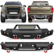 Front/Rear Bumper For 2019-2022 GMC Sierra 1500 w/Sensor Holes & Winch Plate picture