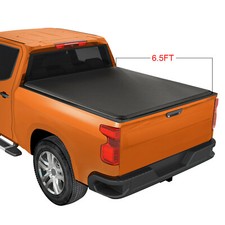 FOR 14-25 CHEVY SILVERADO/GMC SIERRA 6.5FT BED SOFT VINYL ROLL-UP TONNEAU COVER picture