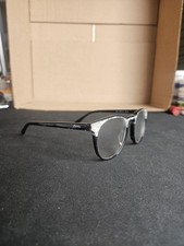 Nude A1020 Eyeglasses Frames 49-20-140 Black Clear Round Full Rim Made USA picture