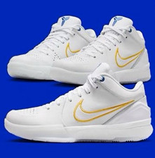 Nike Kobe 4 Men's Low Top Lace-Up Basketball Sneaker White Gold Kobe Bryant picture