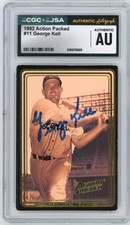 1992 ACTION PACKED GEROGE KELL AUTHENTIC AU AUTO AUTOGRAPH HOF CGC JSA CERTIFIED picture