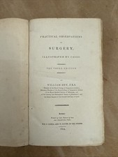 1814 Practical Observations In Surgery - William Hey. Illustrated Plates Antique picture