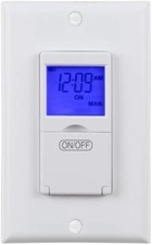 BN-LINK 7 Day Programmable In-Wall Timer Switch Digital with Blue Light, 3 way picture